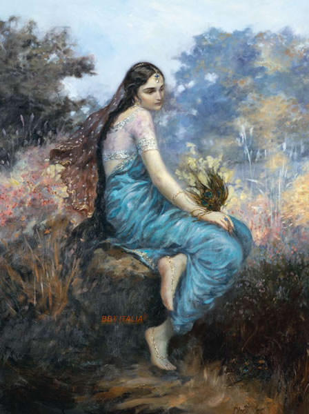 Srimati Radharani. (Dipinto di Dhriti Devi dasi)